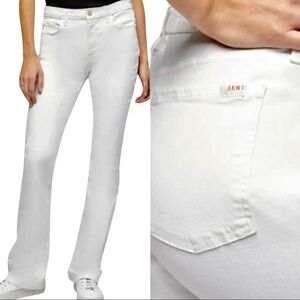 7 FOR ALL MANKIND Jen 7 Petite Slim Bootcut Jeans White Stretch Denim Midrise